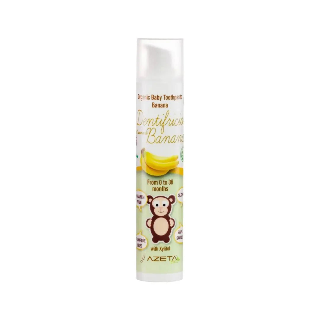 Organic Baby Toothpaste 0–36 Months 50ml – Fluoride Free Gentle Toothpaste for Infants & Toddlers