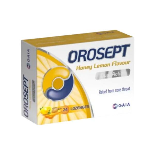 Orosept Honey Lemon Dual Action Lozenges 24s