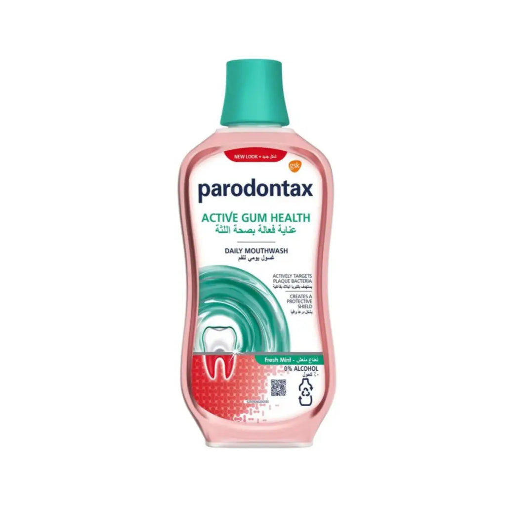Parodontax Fresh Mint Daily Mouthwash 500ml | Alcohol-Free Gum Care Mouth Rinse | Fresh Breath & Oral Hygiene