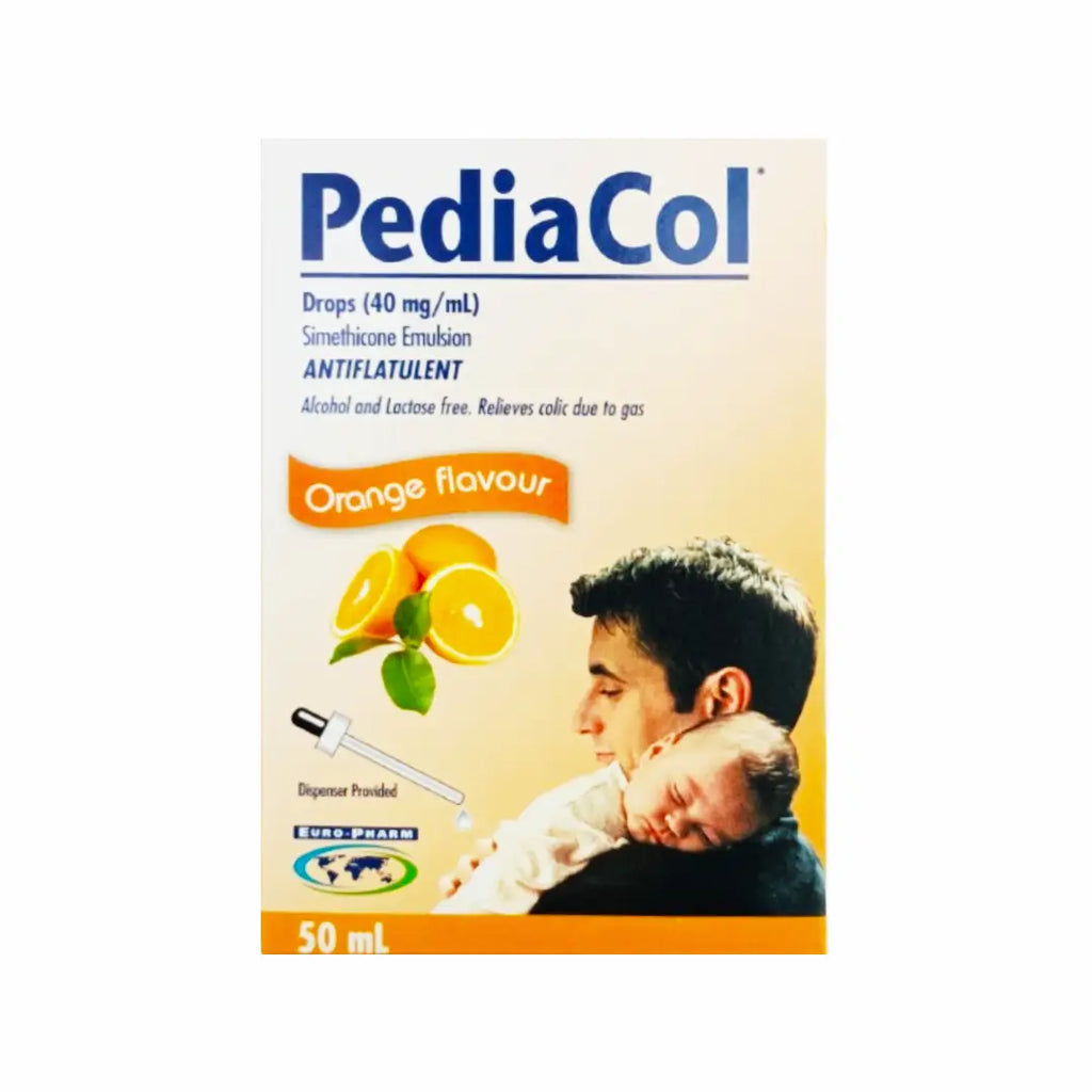 PediaCol 40mg/ml نقط فم للرضع مضادة للغازات بنكهة البرتقال 50مل