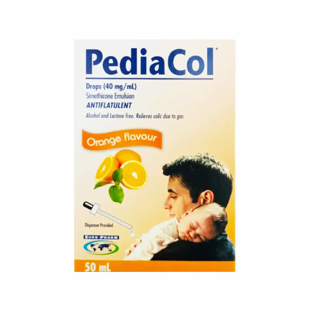 PediaCol 40mg/ml نقط فم للرضع مضادة للغازات بنكهة البرتقال 50مل