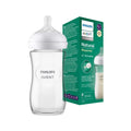 Philips Avent Natural 3.0 Glass Baby Bottle 240ml SCY933/01 | Anti-Colic Feeding Bottle | BPA-Free Infant Bottle