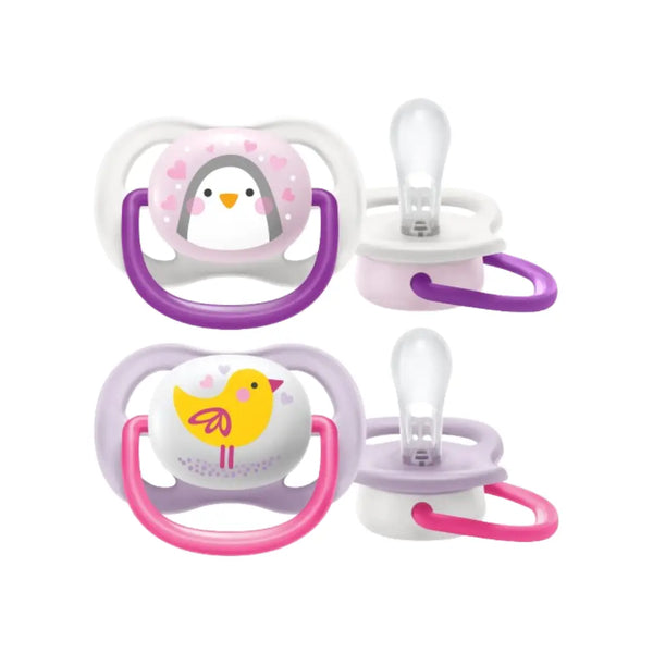 Philips Avent Ultra Air Freeflow Silicone Soother 0-6M Animals 2s SCF080/11