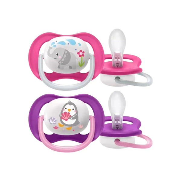 Philips Avent Ultra Air Freeflow Silicone Soother 6-18M Animals 2s SCF080/12