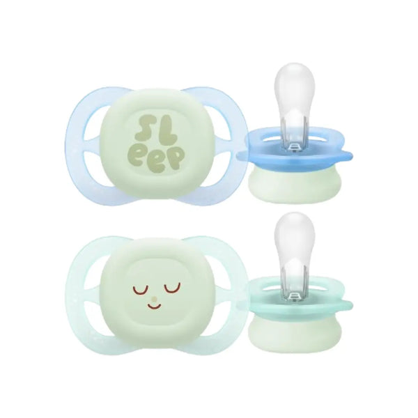Philips Avent Ultra Night Soother 0-2 Months Boy 2s SCF075/08