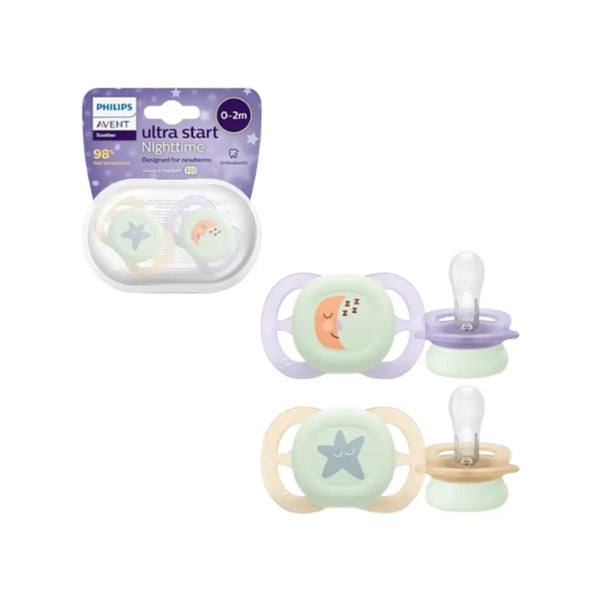 Philips Avent Ultra Night Soother 0-2 Months Girl 2s SCF075/07