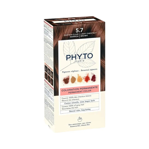 Phyto Permanent Hair Color 5.7 Light Chestnut Brown