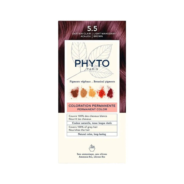 Phyto Permanent Hair Color 5.5 Light Mahogany Brown