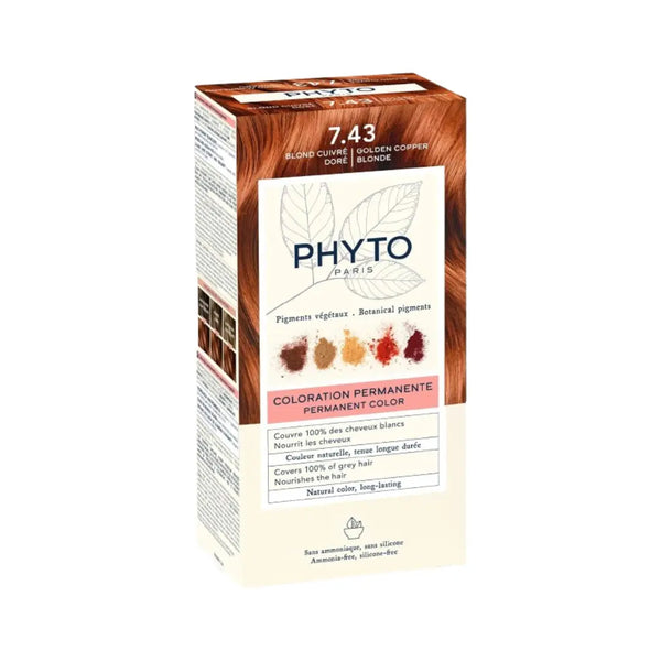 Phyto Permanent Hair Color 7.43 Golden Copper Blonde