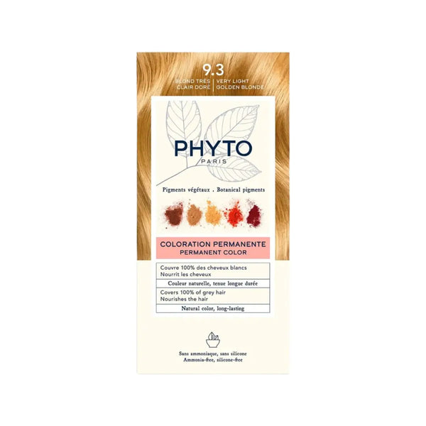 Phyto Permanent Hair Color 9.3 Very Light Golden Blonde