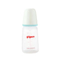 Pigeon Slim Neck Plastic Bottle 120ml 0+ Months Round Hole Small PA26012 – BPA-Free Newborn Feeding Bottle with Silicone Nipple