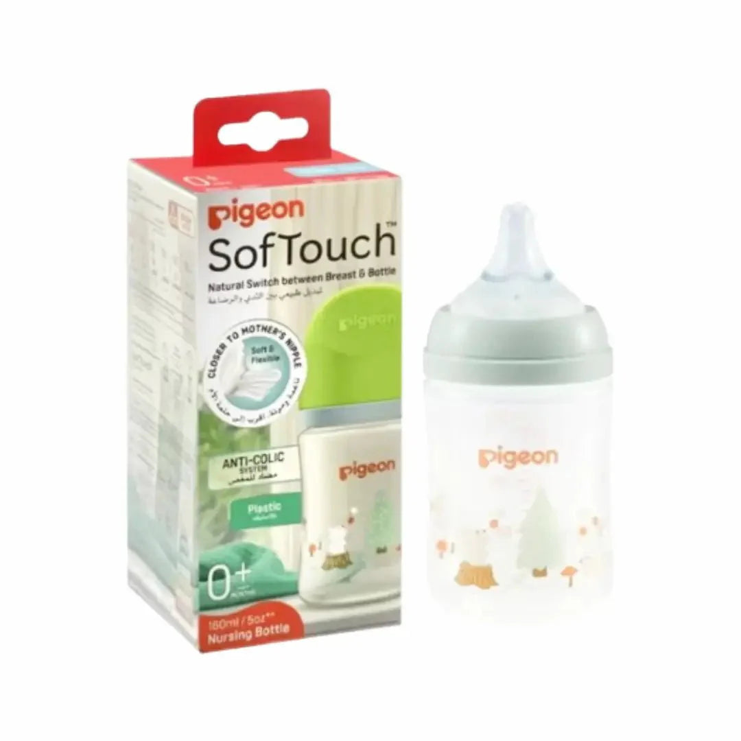 Pigeon Soft Touch Wide Neck  Decorated Nursing Bottle 160ML 0M+ 81228