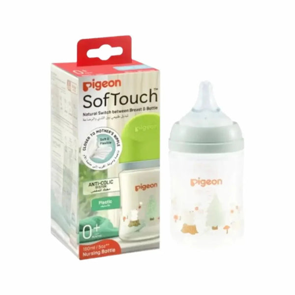 Pigeon Soft Touch Wide Neck  Decorated Nursing Bottle 160ML 0M+ 81228