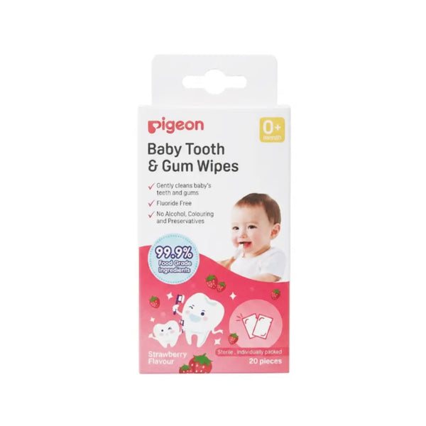 Pigeon Baby Tooth & Gum Wipes Strawberry 20s