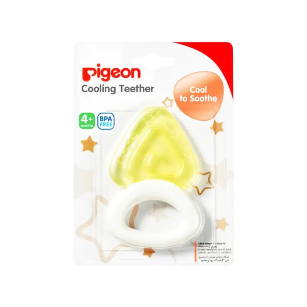 Pigeon Cooling Teether Triangle 4+ Months 13897 – Baby Teething Toy with Cooling Effect for Gum Comfort