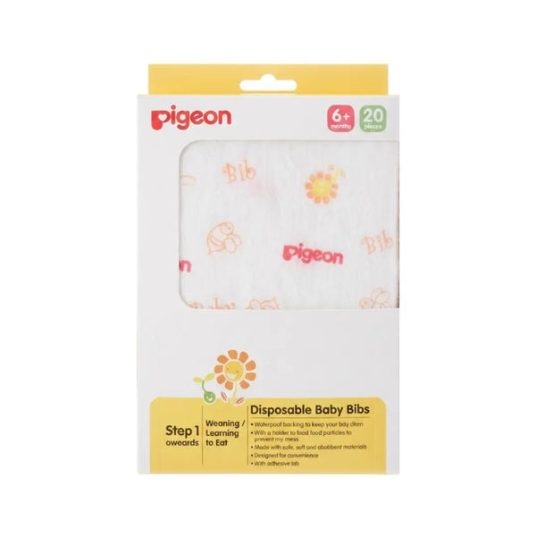 Pigeon Disposable Baby Bibs 6M+ 20s 03713
