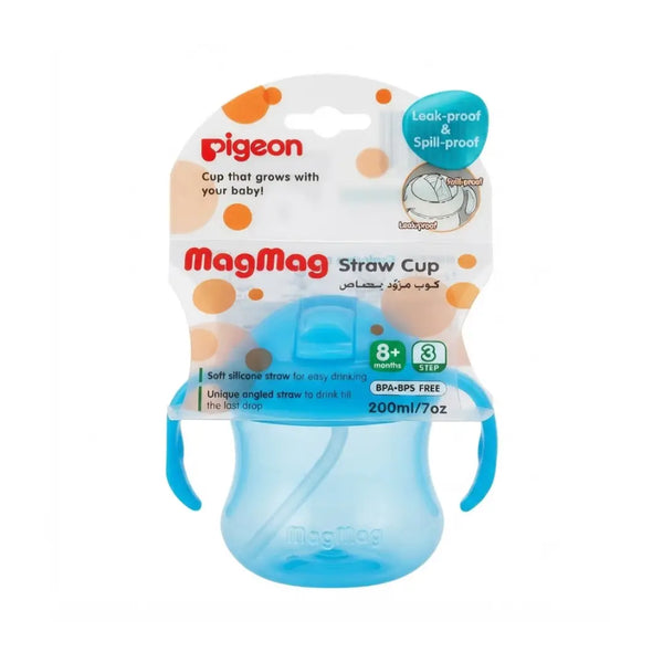 Pigeon MagMag Straw Cup 200ml Blue 8+ Months 26167
