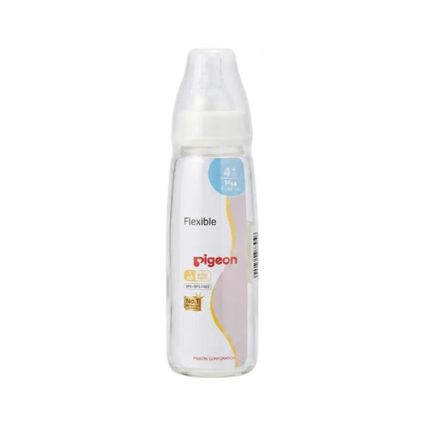 Pigeon Slim Neck Glass Bottle 200ml 4+ Months Round Hole Medium PA281-K6