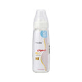 Pigeon Slim Neck Glass Nursing Bottle 240ml 4+ Months Round Hole M PA280-K8 – BPA-Free Baby Bottle with Silicone Nipple