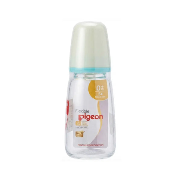 Pigeon Slim Neck Glass Nursing Bottle 120ml 0+M Round Hole Small PA282-K4