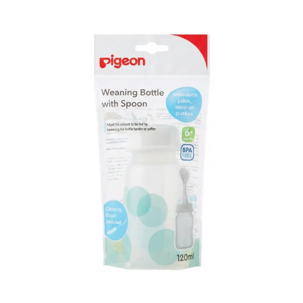 Pigeon Weaning Bottle with Spoon 6+ Months 120ml 03328