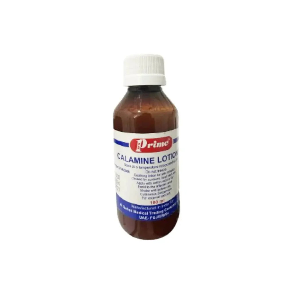 Prime Calamine Lotion BP 100ml – Soothing lotion for relief from itching, rashes, and minor skin irritations