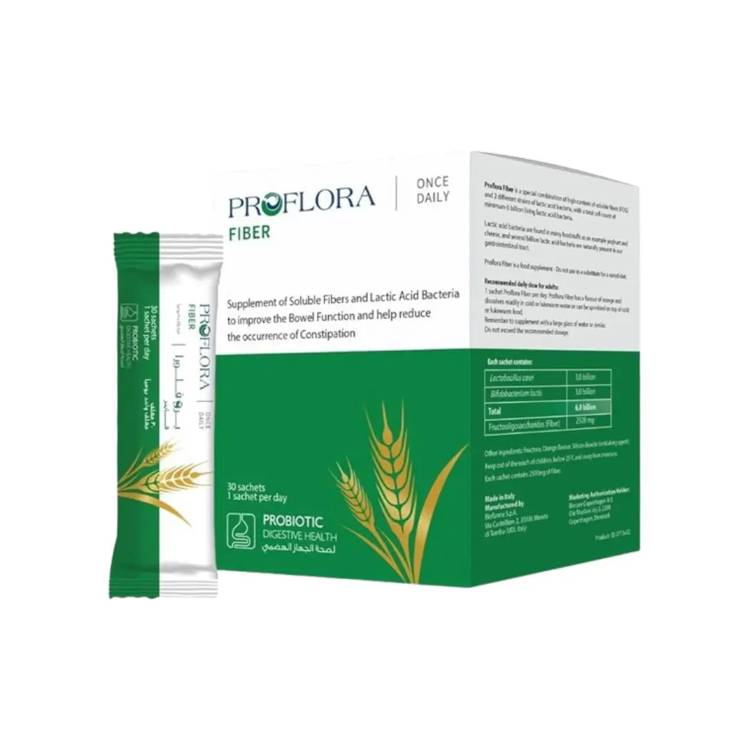 Proflora Fiber Once Daily Probiotic Sachets 30s – Prebiotic Fiber & Probiotics Supplement