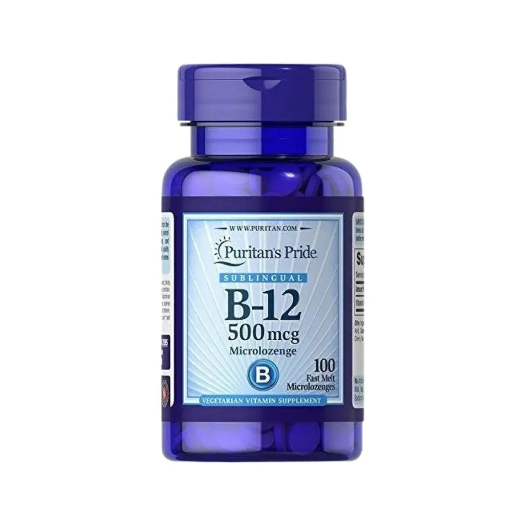 Puritan’s Pride Vitamin B12 500mcg 100 Tablets for energy support and nervous system health