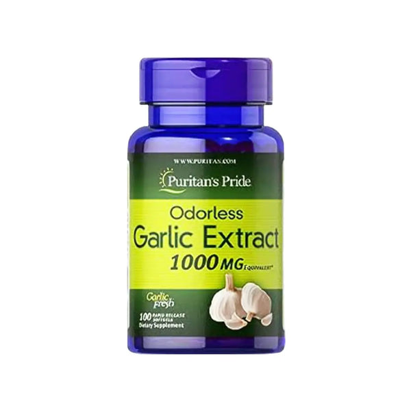 Puritans Pride Odorless Garlic Extract 1000mg Softgel 100s