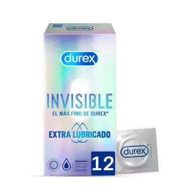 DUREX INVISIBLE EXTRA LUBRICATED EXTRA THIN CONDOMS 12s