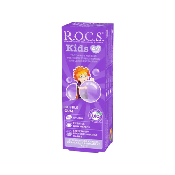 ROCS Kids Toothpaste 4-7 Years Bubble Gum 35ml