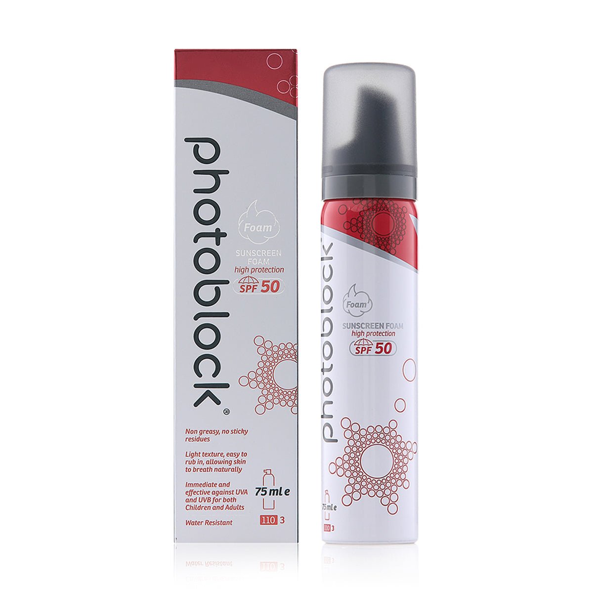 DERMA PHOTOBLOCK SPF50 SUNSCREEN FOAM 75ML