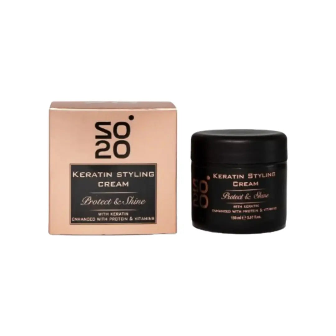 SO20 Keratin Styling Cream 150ml – Frizz Control Hair Cream for Smooth, Soft & Manageable Hair