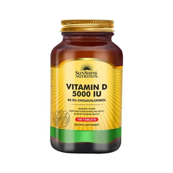 SUNSHINE NUTRITION فيتامين د 5000 وحدة دولية أقراص 100 قرص