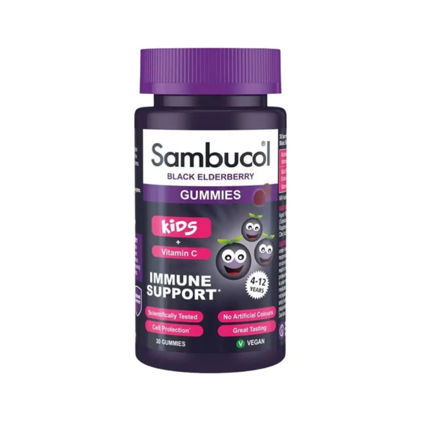 Sambucol Kids + Vitamin C Black Elderberry Gummies 30s