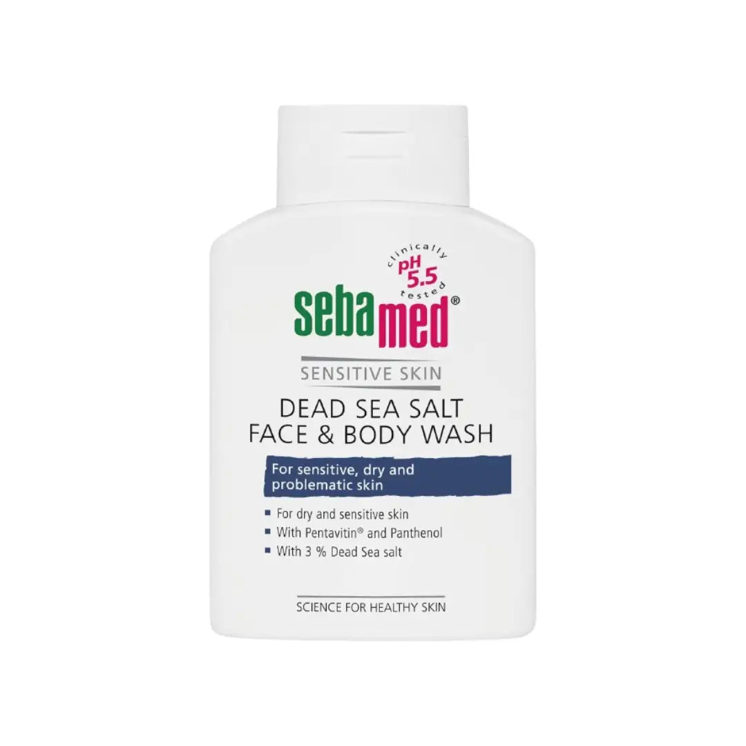 Sebamed Dead Sea Salt Face & Body Wash 200ml – Hydrating Gentle Cleanser for Sensitive Skin