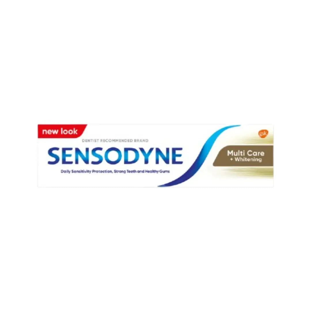 Sensodyne Multi Care + Whitening Toothpaste 75ml – Fluoride Toothpaste for Sensitive Teeth & Daily Oral Care