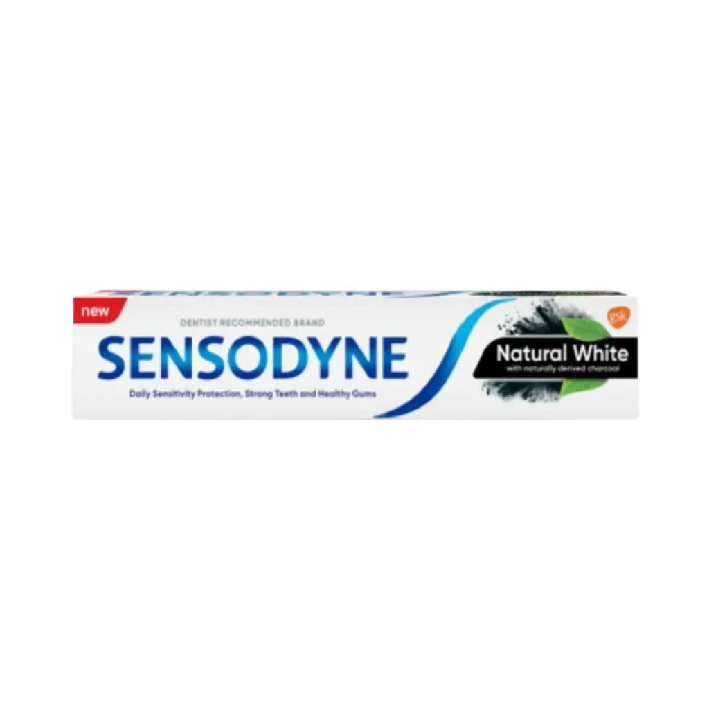 Sensodyne Natural White Charcoal Toothpaste 75ml – Whitening Fluoride Toothpaste for Sensitive Teeth Care