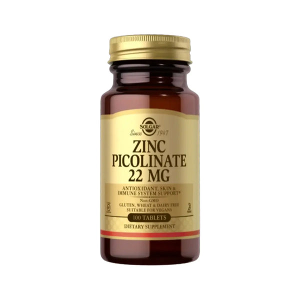 Solgar Zinc Picolinate 22mg Tablets 100s