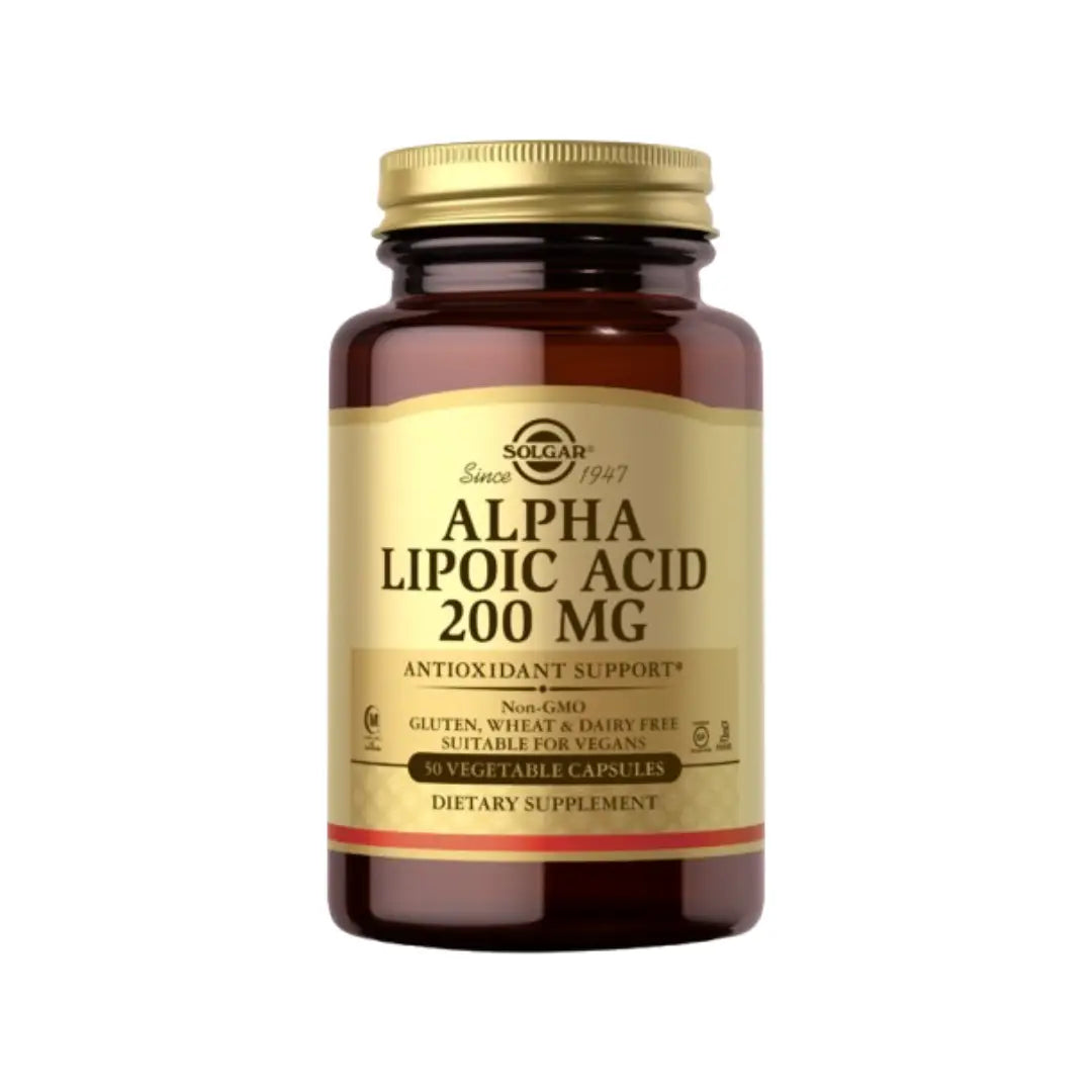 Solgar Alpha Lipoic Acid 200mg 50 Capsules for antioxidant support and energy metabolism