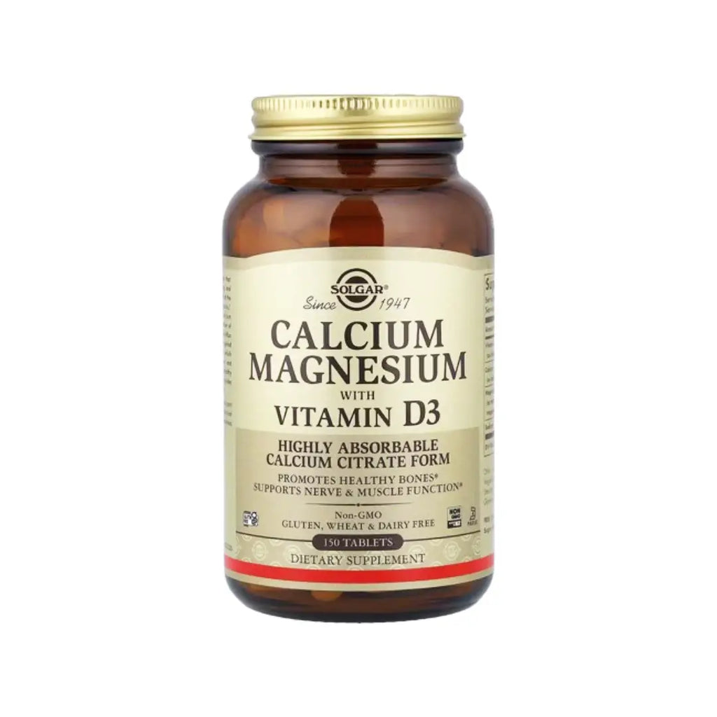Solgar Calcium Magnesium with Vitamin D3 Tablets 150s – Bone & Muscle Support Daily Mineral Supplement