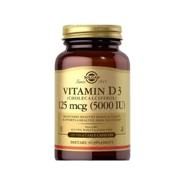 Solgar Vitamin D3 125mcg (5000 IU) Capsules 120s