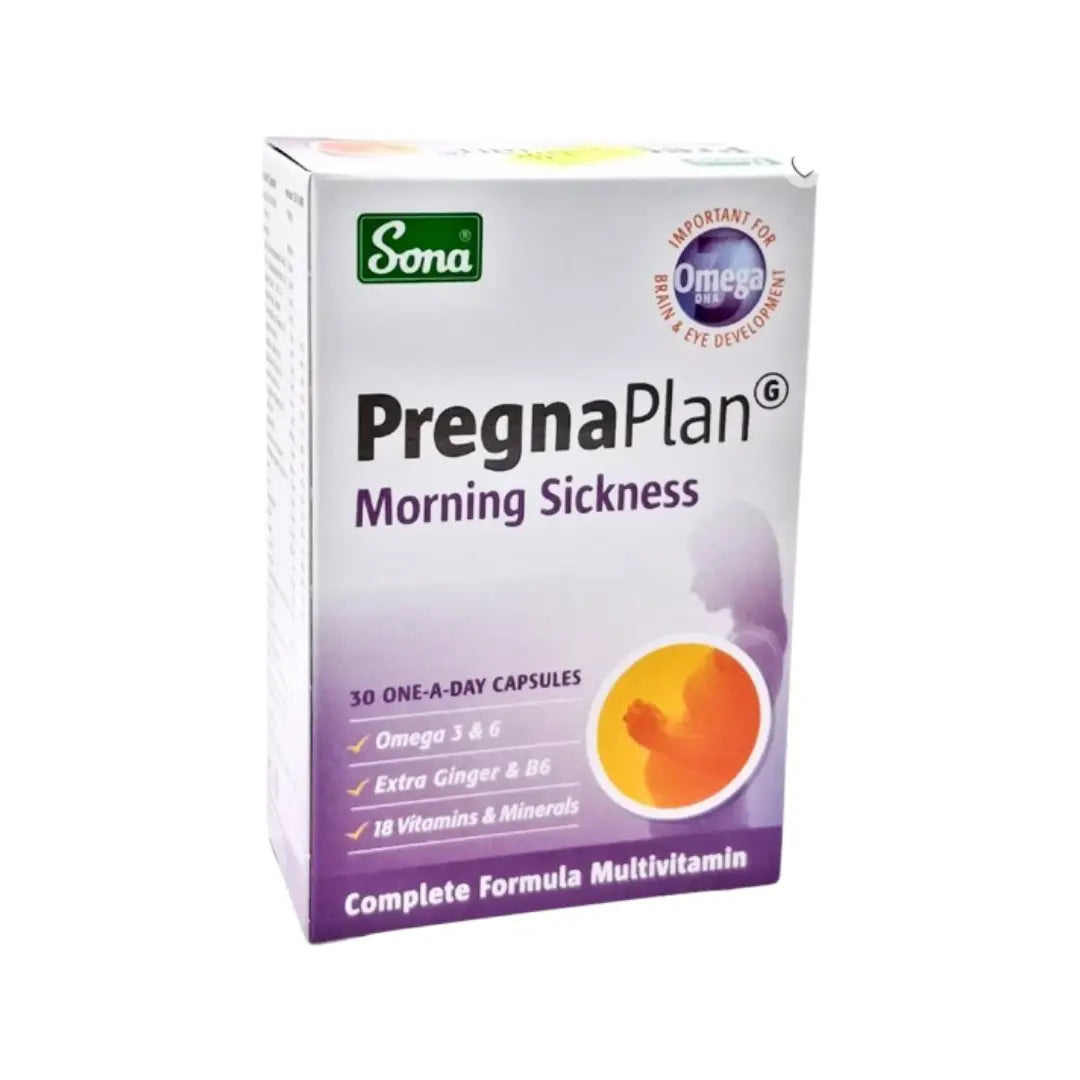 Sona PregnaPlan Pregnancy Support Capsules 30s – Multivitamin with Ginger & Vitamin B6
