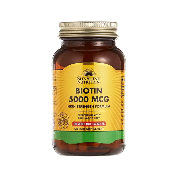 Sunshine Nutrition Biotin 5000mcg Veg Capsule 100s