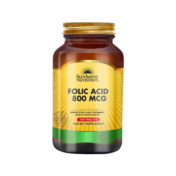 Sunshine Nutrition Folic Acid 800mcg Tablet 100s