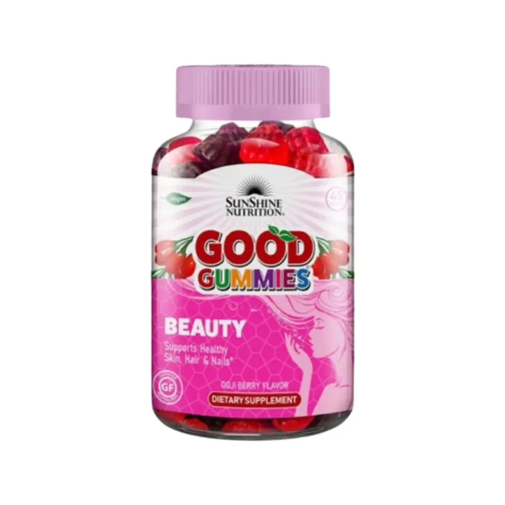 Sunshine Nutrition Good Gummies Beauty Goji Berry 45s – Biotin Vitamin Gummies for Hair Skin Nails