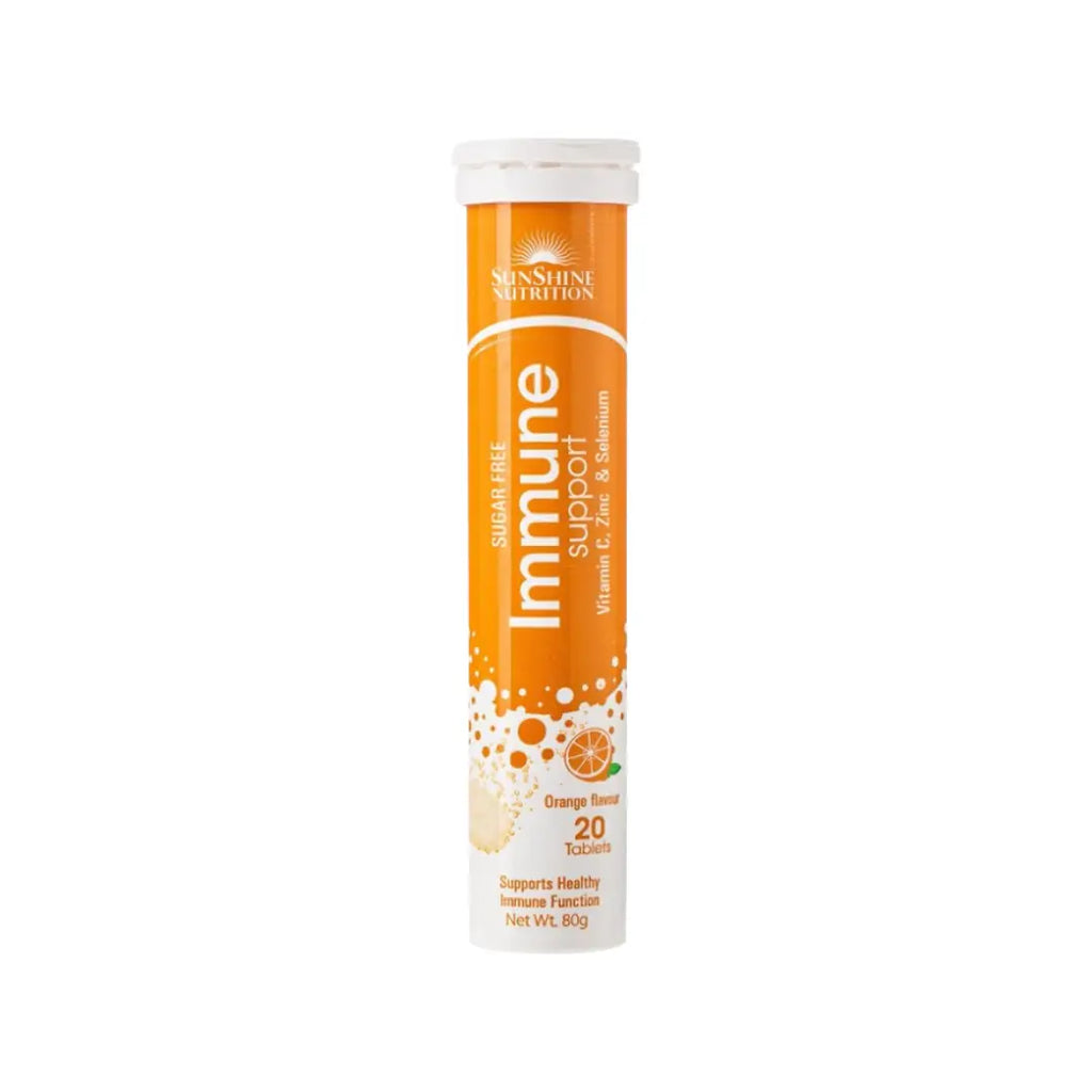Sunshine Nutrition Immune Support Effervescent Tablets 20s – Vitamin C, Zinc & Selenium Supplement