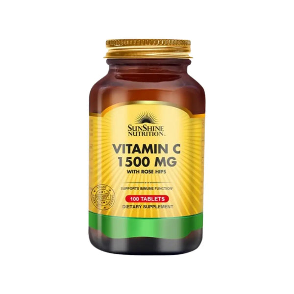 Sunshine Nutrition Vitamin C 1500mg with Rose Hips Tablets 100