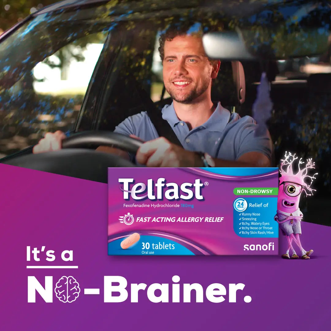 Telfast 180mg Tablets 30 pack for allergy relief