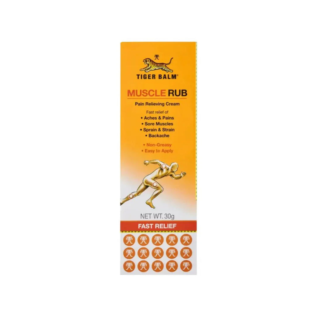 Tiger Balm Muscle Rub Fast Relief 30g topical herbal balm for quick relief from muscle and joint pain